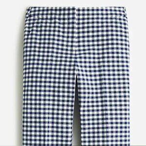 J.Crew Kate Straight Leg Blue Gingham Pants [size 14]